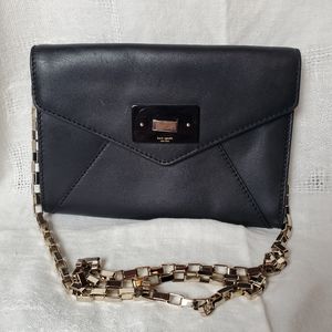 Kate Spade Black and Gold Leather Crossbody Purse
